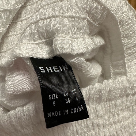 Shein Women’s Fluffy White Skater Cloth Mini Skirt - Picture 3 of 5